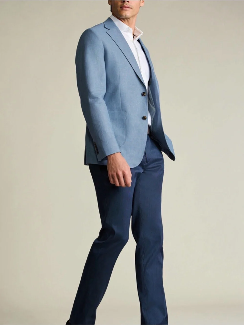 Charles Tyrwhitt Linen Cotton Jacket Blue Size 44R NWT IN PACKAGING